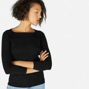 Everlane The Luxe Wool Blend Boatneck Ribbed Sweater XS